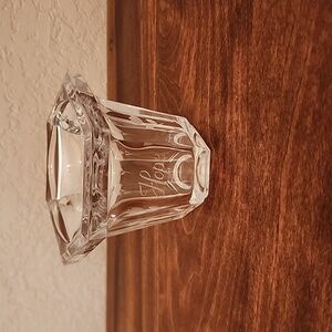 Votive Candle Holder Etched Tulips "Hope" Glass